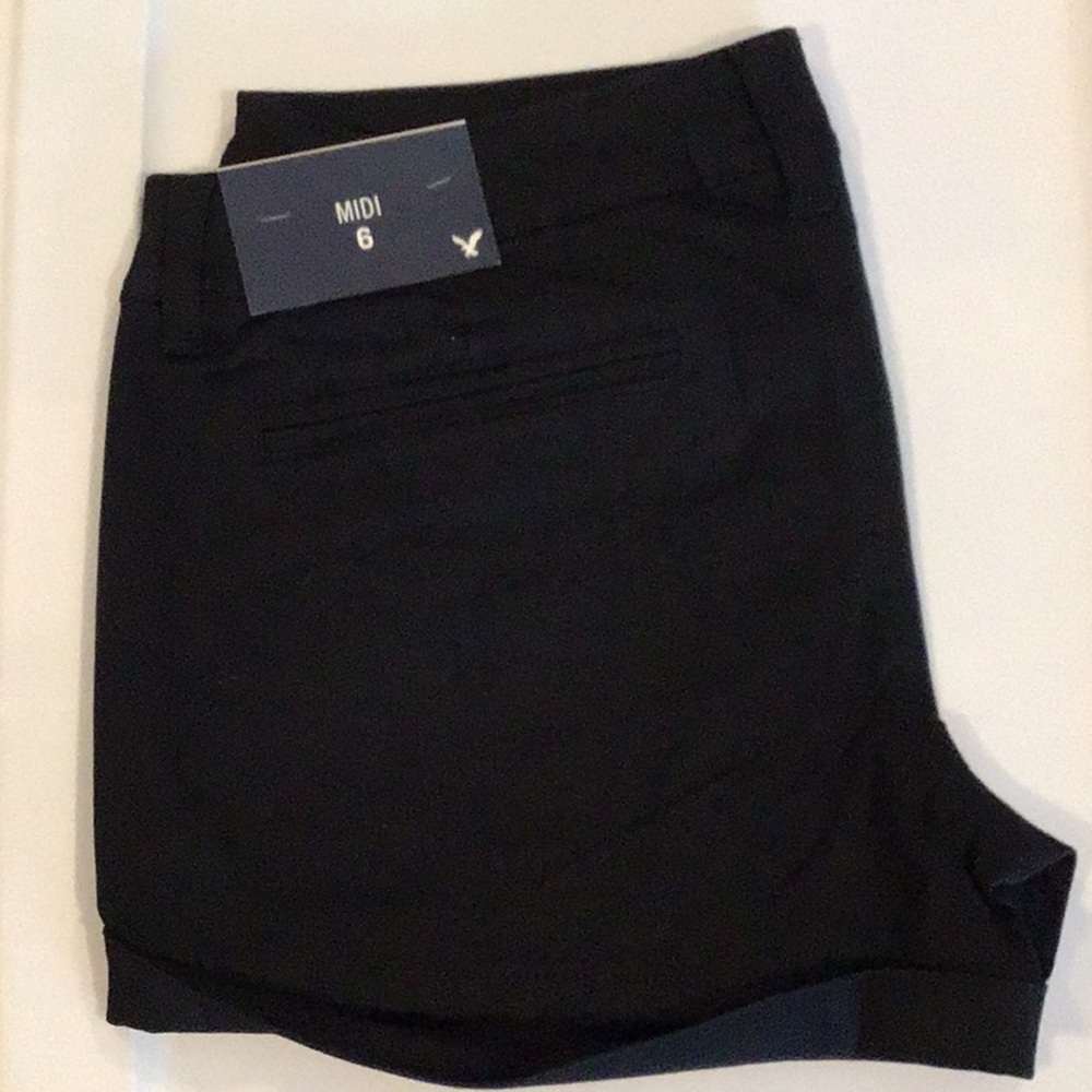 NWT AEO American Eagle Twill Midi Shorts 6